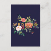 De herfst van Floral Wedding Goed Informatiekaartje (Achterkant)