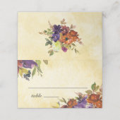 De herfst van het Paarse  Floral Burnt Oranje Yell (Buitenkant ongevouwen)