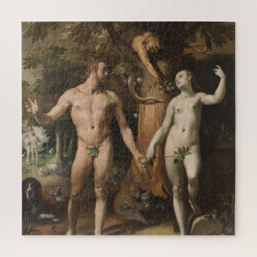 De Herfst van Man 1592 Adam en Eve Van Harleem kun Legpuzzel (Verticaal)