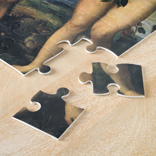 De Herfst van Man; Adam en Eva van Titiaan Legpuzzel (Zijkant)