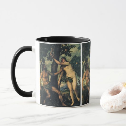 De Herfst van Man; Adam en Eva van Titiaan Mok (Met donut)