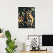 De Herfst van Man; Adam en Eva van Titiaan Poster (Thuiskantoor)
