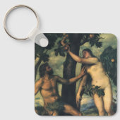 De Herfst van Man; Adam en Eva van Titiaan Sleutelhanger (Voorkant)