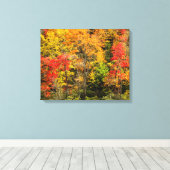 De herfst van Sims Pond North Carolina, Blue Ridge Canvas Afdruk (Insitu (Houten vloer))