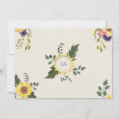 De herfst van Terracotta Gold Floral Wedding Save The Date (Achterkant)