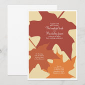 De herfst vertrekt trouwuitnodiging - sinaasappels kaart (Voorkant / Achterkant)