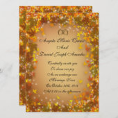 De herfst vertrekt Uitnodiging voor bruiloft (Voorkant / Achterkant)