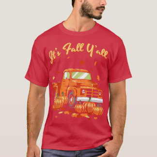 De Herfst Yall Pumpkin Truck Autumn Leaves Herfst  T-shirt