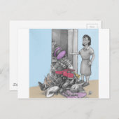 De Herfsten van het Stuff van de vrouw uit Kast Briefkaart (Voorkant / Achterkant)