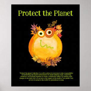 De herfstkleuren beschermen het PLANET, BEWAREN de Poster