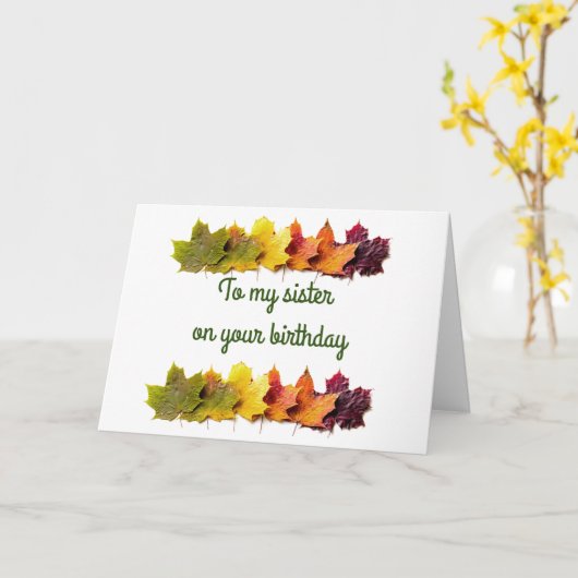 ** DE HERFSTVERJAARDAG VAN MIJN ZUS** KAART (Gele Bloem)