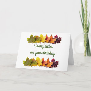 ** DE HERFSTVERJAARDAG VAN MIJN ZUS** KAART
