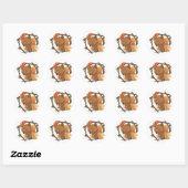 De herfstwolf OC Ronde Sticker (Vel)