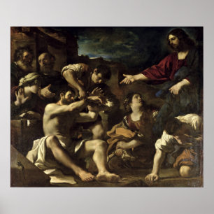 De herinrichting van Lazarus, c.1619 Poster