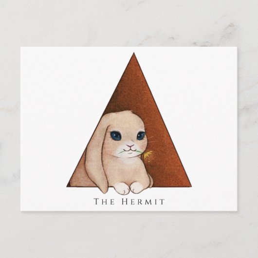 De Hermit Bunny Briefkaart (Voorkant)