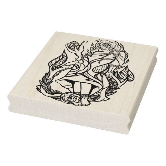 De Hermit Roos Goddess Rubberstempel (Stempel)