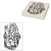 De Hermit Roos Goddess Rubberstempel (Gestempeld)