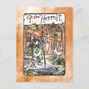 De Hermit Tarot-kaart Briefkaart