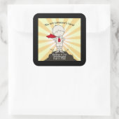 De Hero van iemand Vierkante Sticker (Tas)