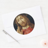 De heropgezette Christus Ronde Sticker (Envelop)