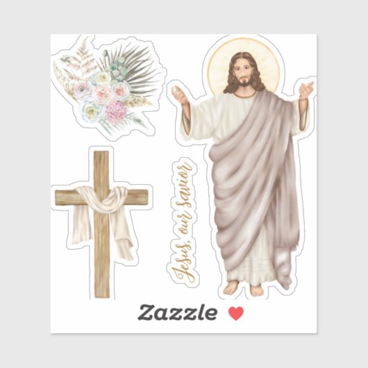 De heropleving van Jezus Christus - Pasen Sticker (Vel)