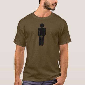 De hersenen van de mannen zitten in hun broek t-shirt