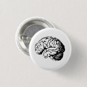 De hersenen zijn heet. ronde button 3,2 cm (Voorkant /achterkant)