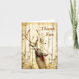 De herten danken u bedankkaart