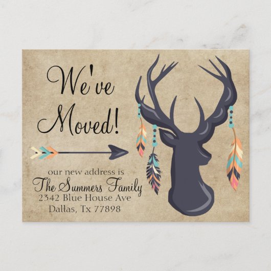 De Herten van Boho hebben wij de Vogel van de Briefkaart (Voorkant)