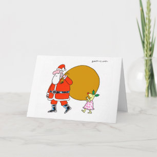 De Herten van de hulst met de kaart van Kerstmis