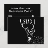 De herten, vrijgezellenfeest uitnodiging (Voorkant / Achterkant)