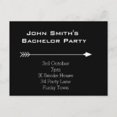 De herten, vrijgezellenfeest uitnodiging per ansic (Achterkant)