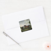 De hertog van de baai van Ancaster "Blank" Vierkante Sticker (Envelop)