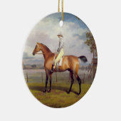 De hertog van Hamilton's Disguise met Jockey Up Keramisch Ornament (Rechts)