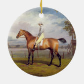 De hertog van Hamilton's Disguise met Jockey Up Keramisch Ornament (Achterkant)