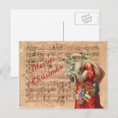 De het nostalgische Speelgoed en boom van de Feestdagenkaart (Voorkant / Achterkant)