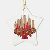 De hete Horizon van Chicago newwave Keramisch Ornament (Links)