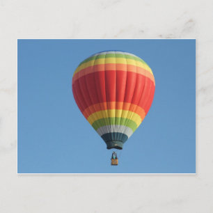 De hete lucht van de regenboog baloon briefkaart