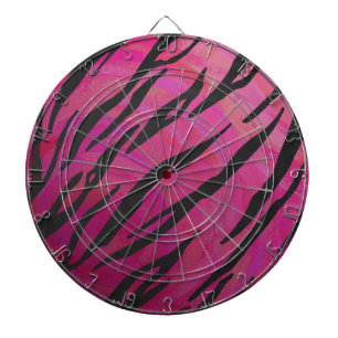 De Hete Roze en Zwarte Druk van de tijger Dartbord