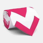 De hete Roze Retro Kleurrijke Moderne Zigzag van Stropdas (Opgerold)