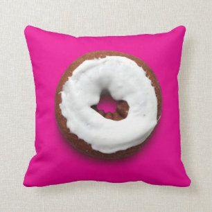 De hete Roze vierkante doughnut werpt hoofdkussen Kussen
