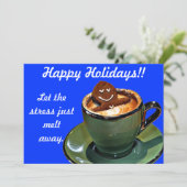 De Hete Ton van de peperkoek Feestdagenkaart (Staand voorkant)