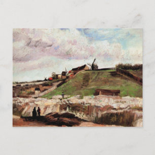 De heuvel van Montmartre met steengroeve door Vinc Briefkaart