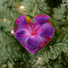 De hibiscus bloeit Ceramisch Ornament