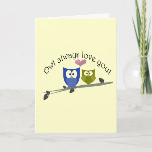 De hibou amour toujours vous !  Carte de voeux de