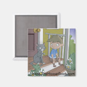 De Hiccup Boek magneet - De Kat (Voorkant / Achterkant)