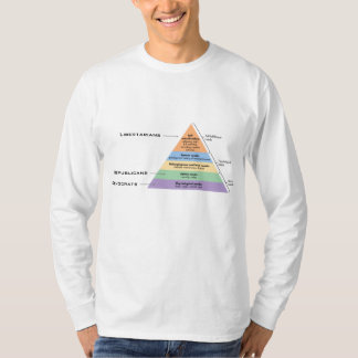 De hiërarchie van de politiek t-shirt