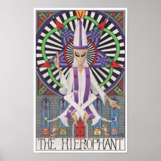 De Hiërofant tarotkaart Poster