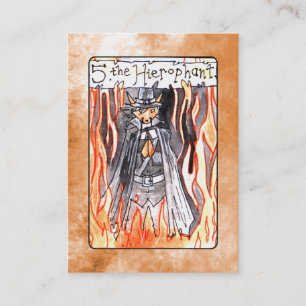 De Hierophant Tarot-kaart Visitekaartje