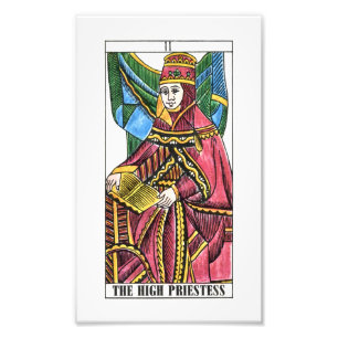 De High Priestess Tarot Card Foto Afdruk